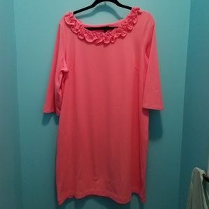 Talbots Pink Stretch Sheath Dress with 3/4 sleeves